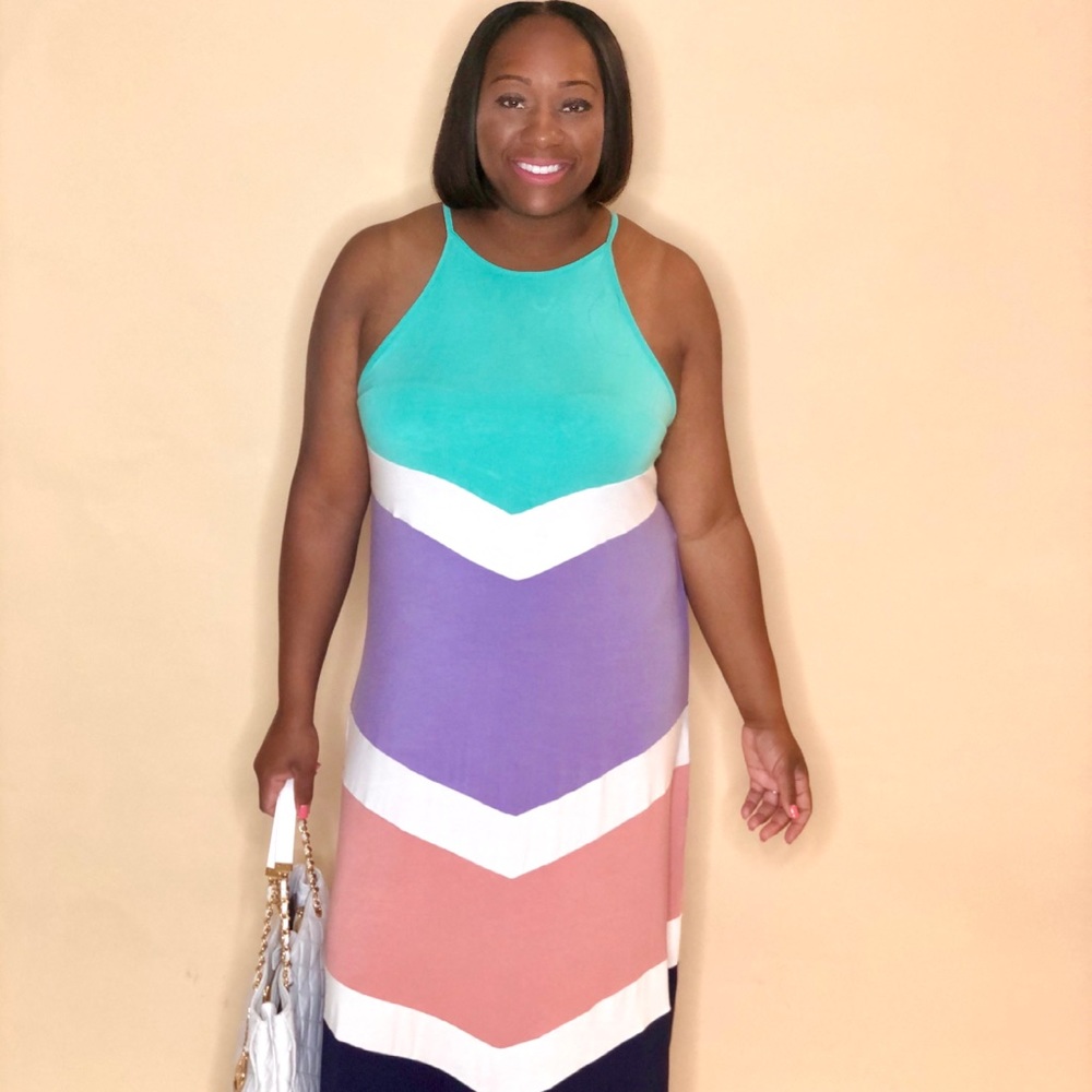 Beachside Multi-color Maxi Dress